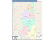 Caroline <br /> Wall Map <br /> Color Cast Style 2025 Map