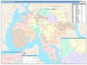 Charles <br /> Wall Map <br /> Color Cast Style 2025 Map