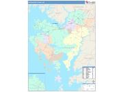 Dorchester <br /> Wall Map <br /> Color Cast Style 2025 Map