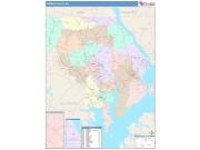 Harford <br /> Wall Map <br /> Color Cast Style 2025 Map