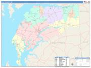 Kent <br /> Wall Map <br /> Color Cast Style 2025 Map