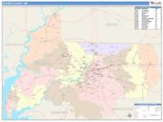 Wicomico <br /> Wall Map <br /> Color Cast Style 2025 Map