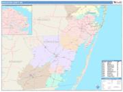 Worcester <br /> Wall Map <br /> Color Cast Style 2025 Map