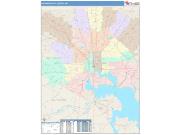 Baltimore City <br /> Wall Map <br /> Color Cast Style 2025 Map