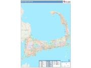 Barnstable <br /> Wall Map <br /> Color Cast Style 2025 Map