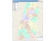 Berkshire <br /> Wall Map <br /> Color Cast Style 2025 Map