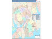 Bristol <br /> Wall Map <br /> Color Cast Style 2025 Map