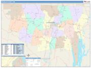 Franklin <br /> Wall Map <br /> Color Cast Style 2025 Map