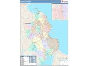 Plymouth <br /> Wall Map <br /> Color Cast Style 2025 Map