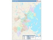 Suffolk <br /> Wall Map <br /> Color Cast Style 2025 Map