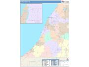 Berrien <br /> Wall Map <br /> Color Cast Style 2025 Map