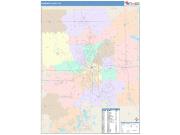 Genesee <br /> Wall Map <br /> Color Cast Style 2025 Map