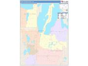 Grand Traverse <br /> Wall Map <br /> Color Cast Style 2025 Map