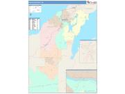 Houghton <br /> Wall Map <br /> Color Cast Style 2025 Map