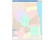 Sanilac <br /> Wall Map <br /> Color Cast Style 2025 Map