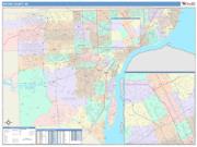 Wayne <br /> Wall Map <br /> Color Cast Style 2025 Map