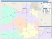 Blue Earth <br /> Wall Map <br /> Color Cast Style 2025 Map