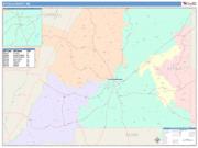Attala <br /> Wall Map <br /> Color Cast Style 2025 Map