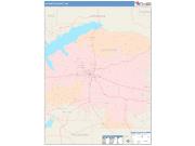 Lafayette <br /> Wall Map <br /> Color Cast Style 2025 Map
