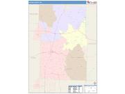 Dallas <br /> Wall Map <br /> Color Cast Style 2025 Map