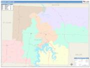 Hickory <br /> Wall Map <br /> Color Cast Style 2025 Map