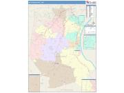 Jefferson <br /> Wall Map <br /> Color Cast Style 2025 Map