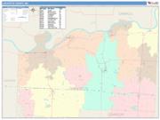 Lafayette <br /> Wall Map <br /> Color Cast Style 2025 Map