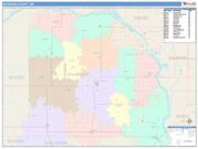 Saunders <br /> Wall Map <br /> Color Cast Style 2025 Map