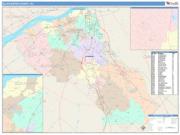 Gloucester <br /> Wall Map <br /> Color Cast Style 2025 Map