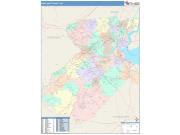 Middlesex <br /> Wall Map <br /> Color Cast Style 2025 Map