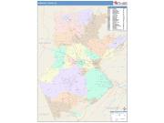Somerset <br /> Wall Map <br /> Color Cast Style 2025 Map