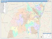 Albany <br /> Wall Map <br /> Color Cast Style 2025 Map
