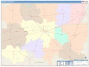 Genesee <br /> Wall Map <br /> Color Cast Style 2025 Map