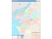Jefferson <br /> Wall Map <br /> Color Cast Style 2025 Map