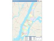 New York <br /> Wall Map <br /> Color Cast Style 2025 Map