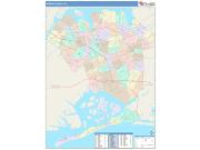 Queens <br /> Wall Map <br /> Color Cast Style 2025 Map