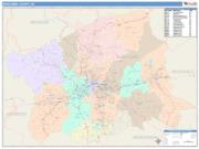 Buncombe <br /> Wall Map <br /> Color Cast Style 2025 Map