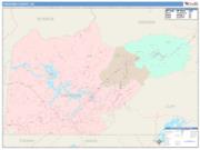Cherokee <br /> Wall Map <br /> Color Cast Style 2025 Map