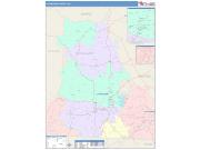 Cleveland <br /> Wall Map <br /> Color Cast Style 2025 Map