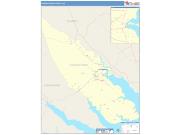 Pasquotank <br /> Wall Map <br /> Color Cast Style 2025 Map