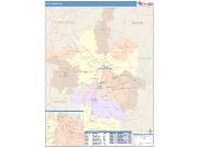 Pitt <br /> Wall Map <br /> Color Cast Style 2025 Map