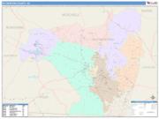 Rutherford <br /> Wall Map <br /> Color Cast Style 2025 Map