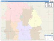 Wells <br /> Wall Map <br /> Color Cast Style 2025 Map