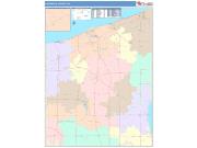 Ashtabula <br /> Wall Map <br /> Color Cast Style 2025 Map