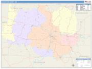 Coshocton <br /> Wall Map <br /> Color Cast Style 2025 Map