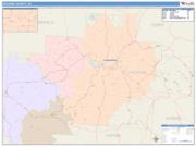 Hocking <br /> Wall Map <br /> Color Cast Style 2025 Map