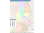 Jefferson <br /> Wall Map <br /> Color Cast Style 2025 Map