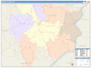 Monroe <br /> Wall Map <br /> Color Cast Style 2025 Map