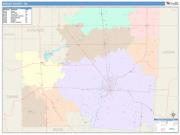 Shelby <br /> Wall Map <br /> Color Cast Style 2024 Map