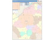Wood <br /> Wall Map <br /> Color Cast Style 2025 Map